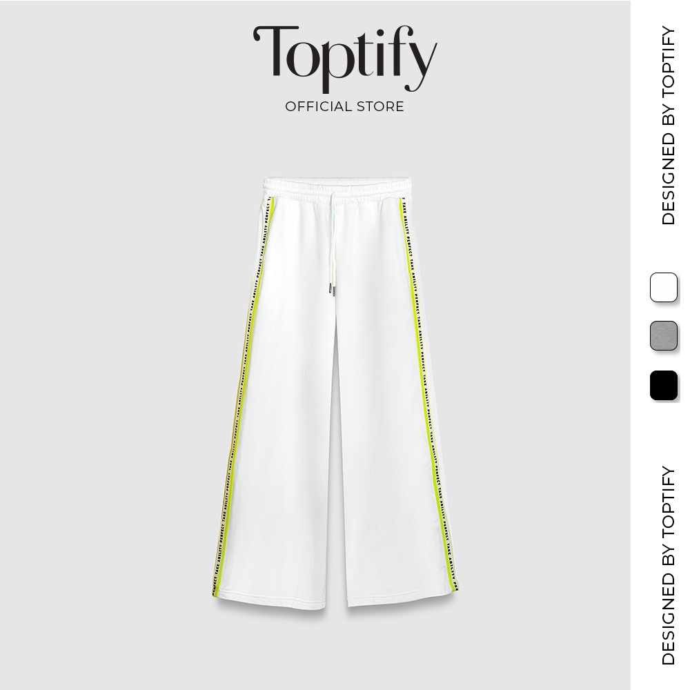 Quần cullotes TOPTIFY kiểu viền màu form ống suông Art Show Pants QT15