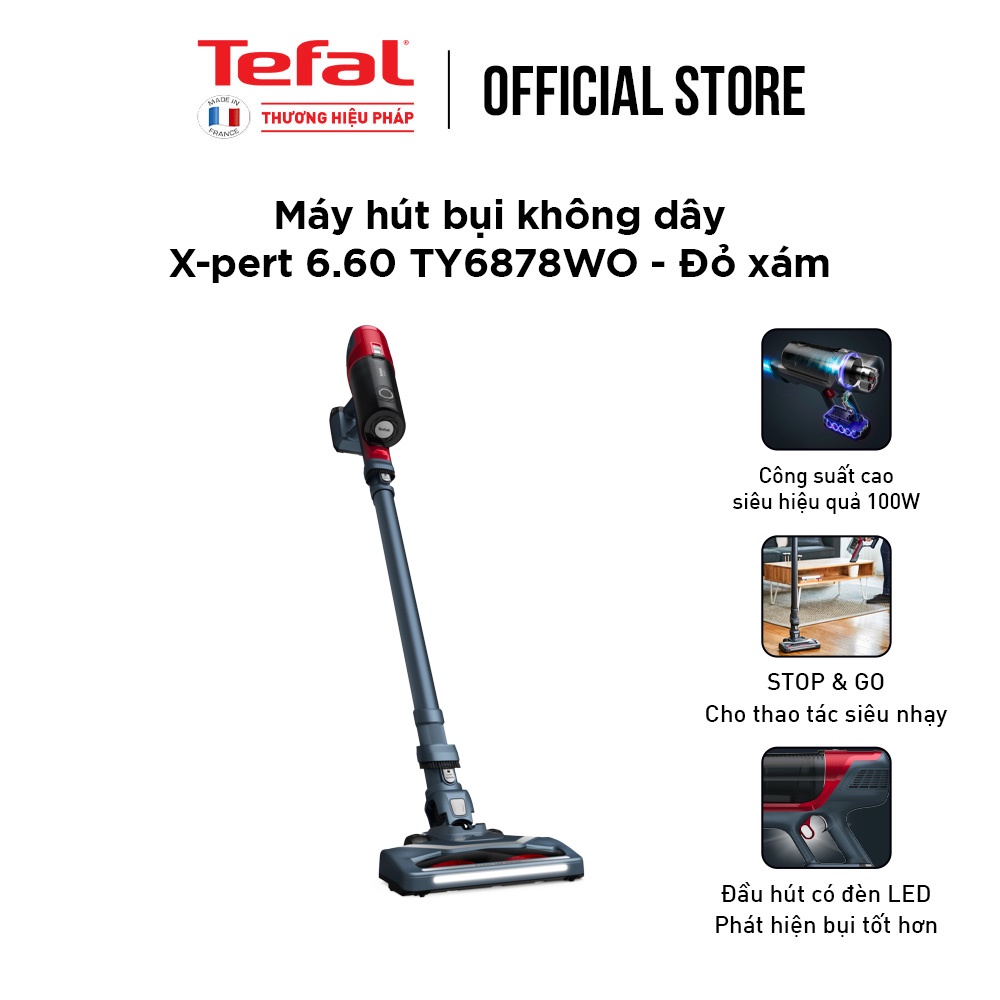 Máy hút bụi cầm tay không dây Tefal TY6878WO - BH 2 năm - Hàng Chính Hãng