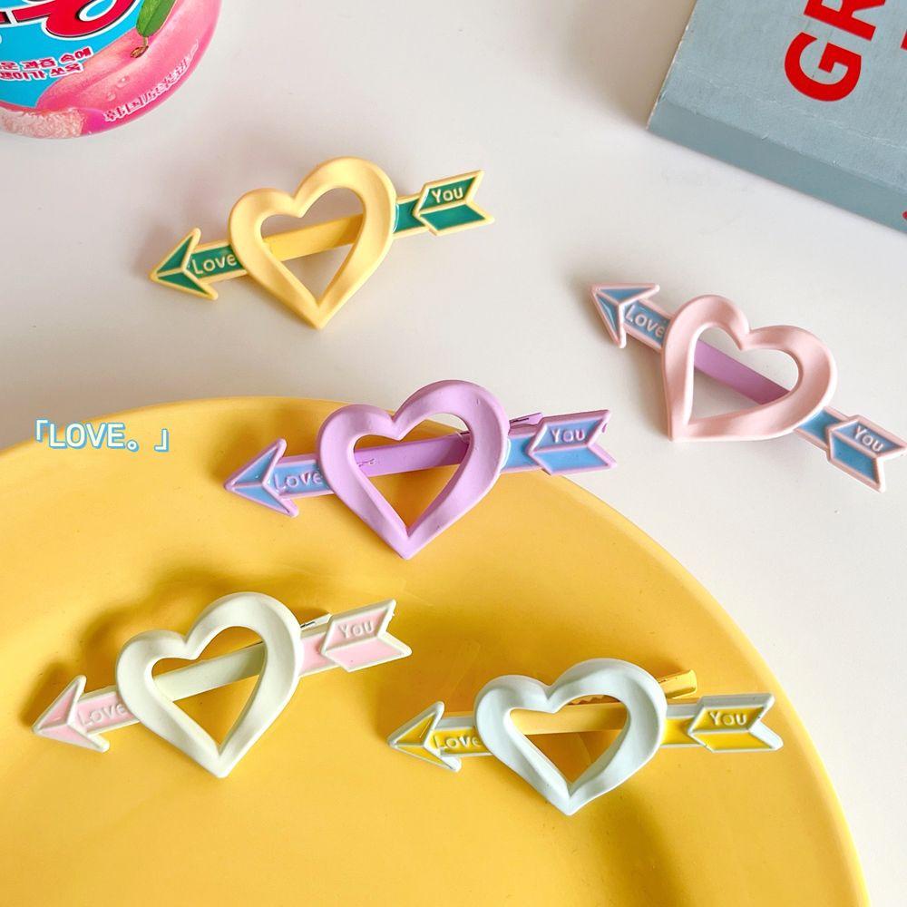 Kẹp Tóc Họa Tiết Trái Tim Phong Cách Hàn Quốc