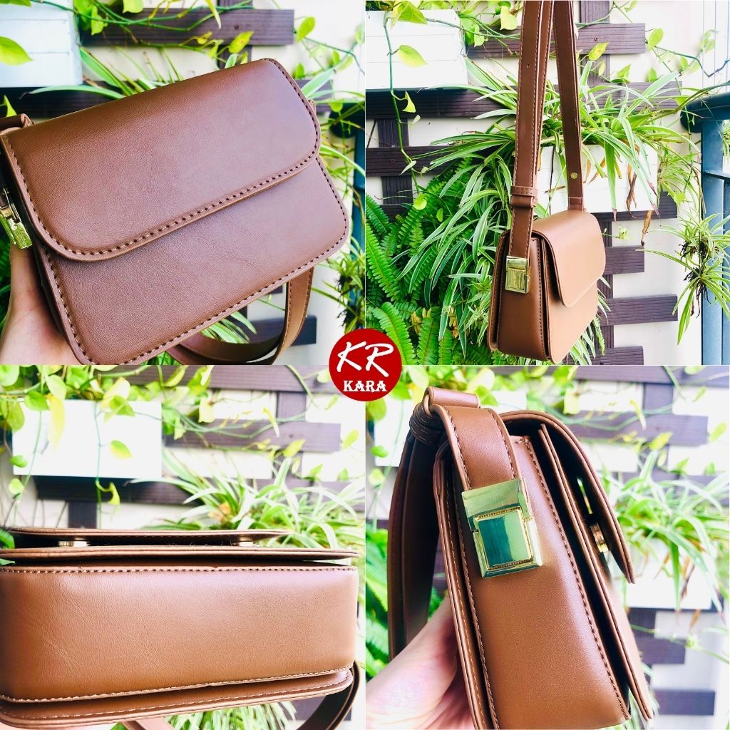 (Hàng loại 1) Túi đeo chéo nữ da trơn Túi đeo vai nữ KARA 471- Size19*13*6 cm, Da PU cao cấp, 3 màu lựa chọn