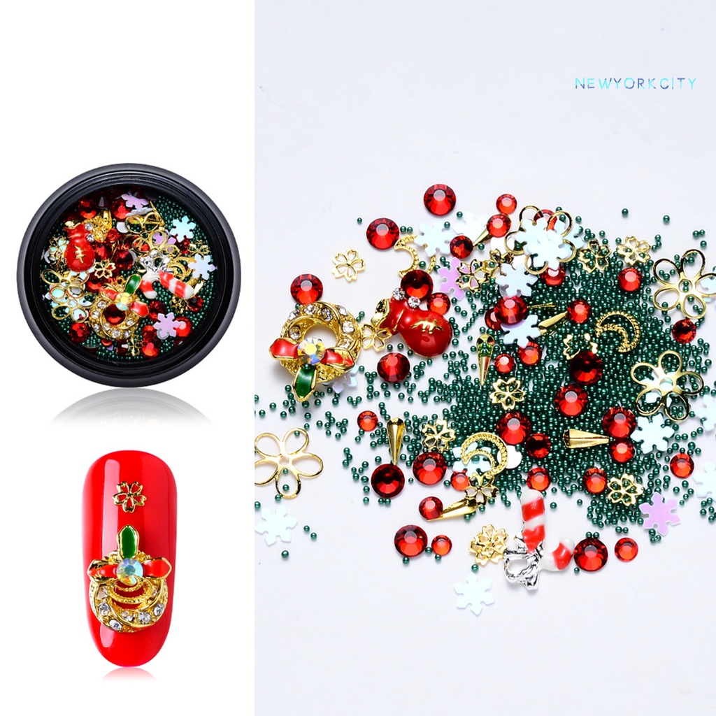 Phụ Kiện Trang Trí Móng Nghệ Thuật Tạo Hiệu Ứng 3D Chủ Đề Giáng Sinh