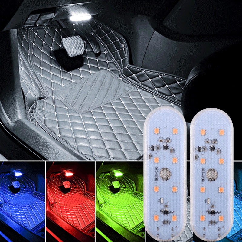 Đèn Led 8 Bóng Cảm Ứng Không Dây Sạc USB Độ Sáng Cao Cho Xe Hơi