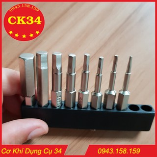 Bộ 8 đầu lục giác dài 50mm dành cho khoan, máy bắn vít hãng BROPPE