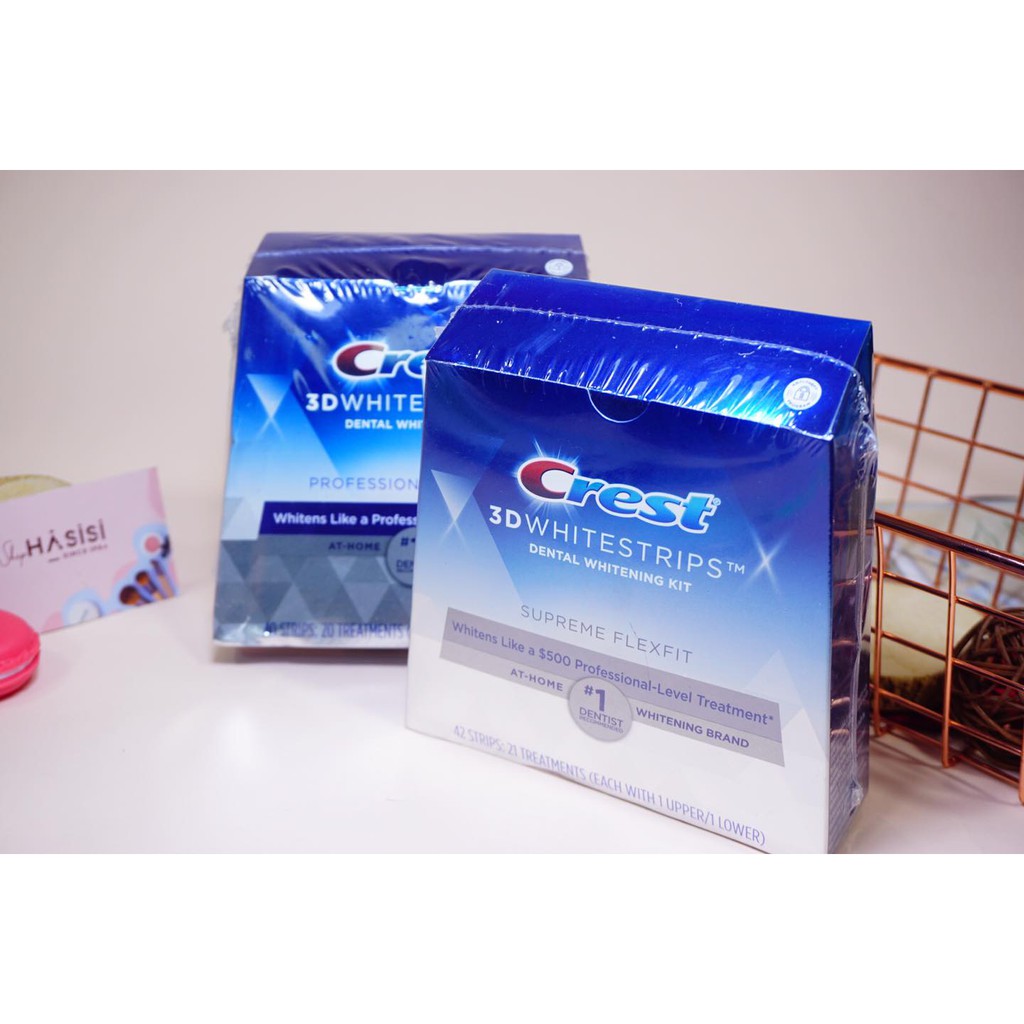 MIẾNG DÁN TRẮNG RĂNG CREST 3D WHITESTRIPS DENTAL WHITENING LIT 42 STRIPS 21 TREATMENTS CHÍNH HÃNG - 7121