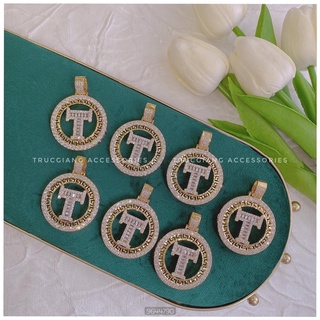 Mặt lẻ dây chuyền xi bạch kim Chữ T 💎