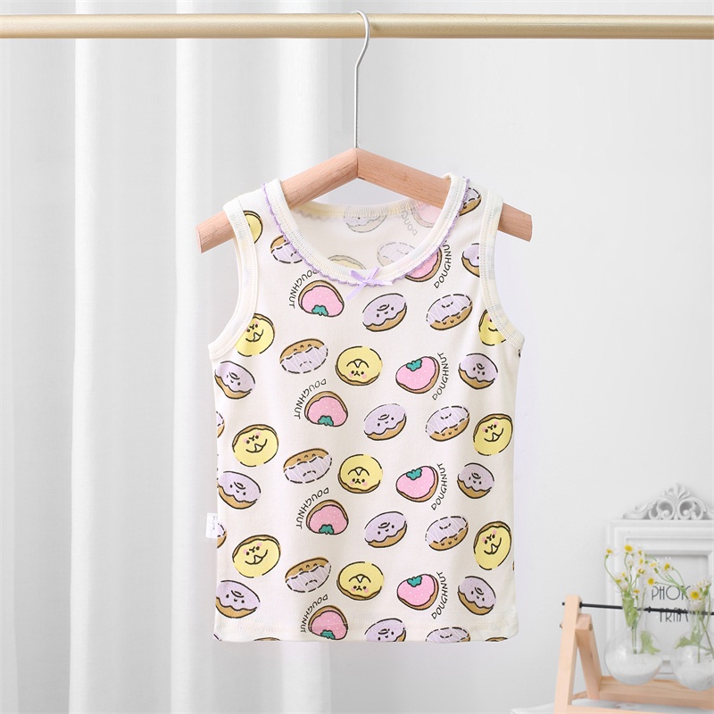 Áo Thun Ba Lỗ Vải Cotton Thời Trang Mùa Hè Cho Bé Gái 100-160cm