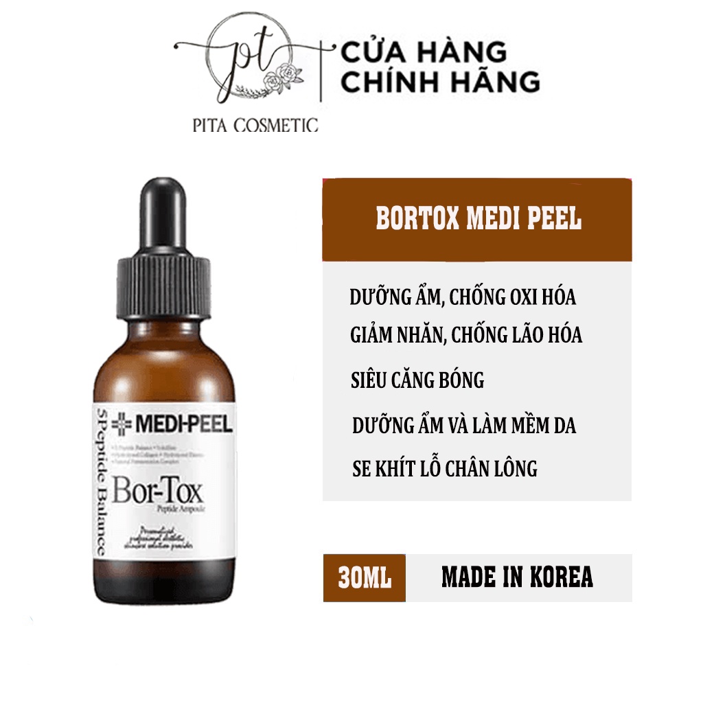 [Chính Hãng] Serum Bortox Medi Peel Peptide Ampoule 30ML - Tinh Chất Chống Lão Hoá Căng Bóng Da