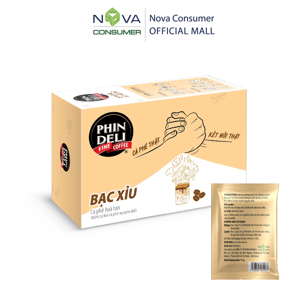 Cà Phê Hòa Tan PhinDeli Bạc Xỉu (17g x 18 gói) | BigBuy360 - bigbuy360.vn