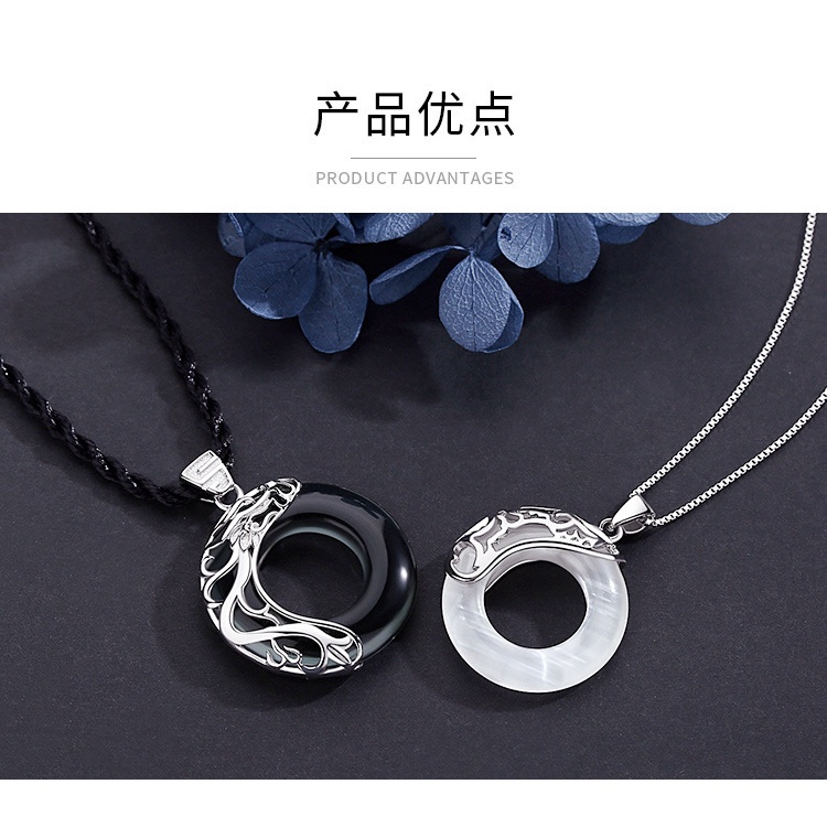 Mặt dây chuyền mặt trời, mặt trăng và các vì sao, mặt dây chuyền retro đơn giản cho nam và nữ sinh, cặp đôi cá tính phiên bản hàn quốc món quà sinh nhật tình yêu đôi