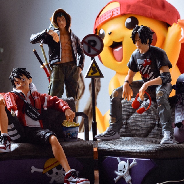 Mô hình figure nhân vật Luffy - ACE - Zoro trong One Piece