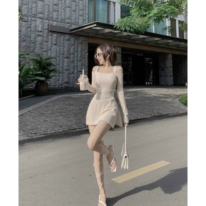 set áo váy+quần short mặc đi chơi đi du lịch,đi dạo phố dày dặn có phối lẻ S005