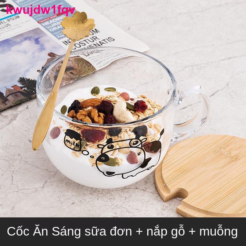 chai tràcốc ăn sáng phong cách Châu Âu ở Phnom Penh sữa thủy tinh gia đình dung tích lớn chua bột yến mạch cà ph