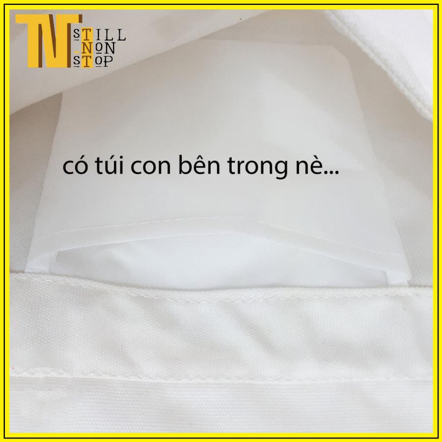 Túi tote giá rẻ vải canvas đeo chéo đi hoc unisex phong cách ulzzang XUONGMAITNT D32 | BigBuy360 - bigbuy360.vn