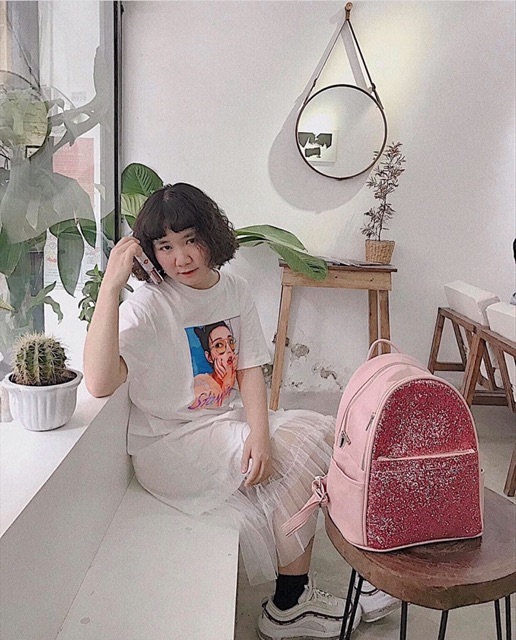 Balo Hồng bling bling có sẵn