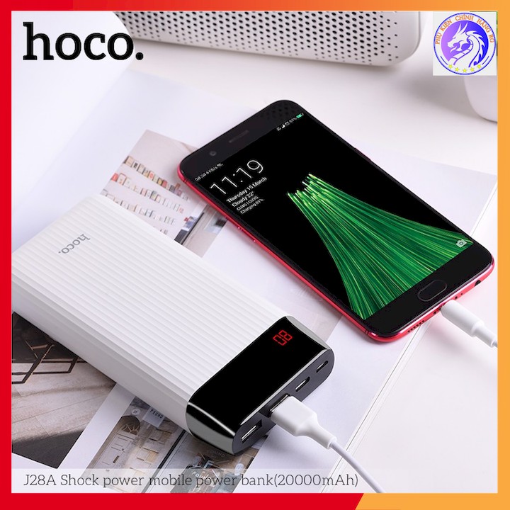 PIN DỰ PHÒNG POLYMER A+ 2 CỔNG USB 2.0A 20000MAH HOCO J28A - MÀN HÌNH LED