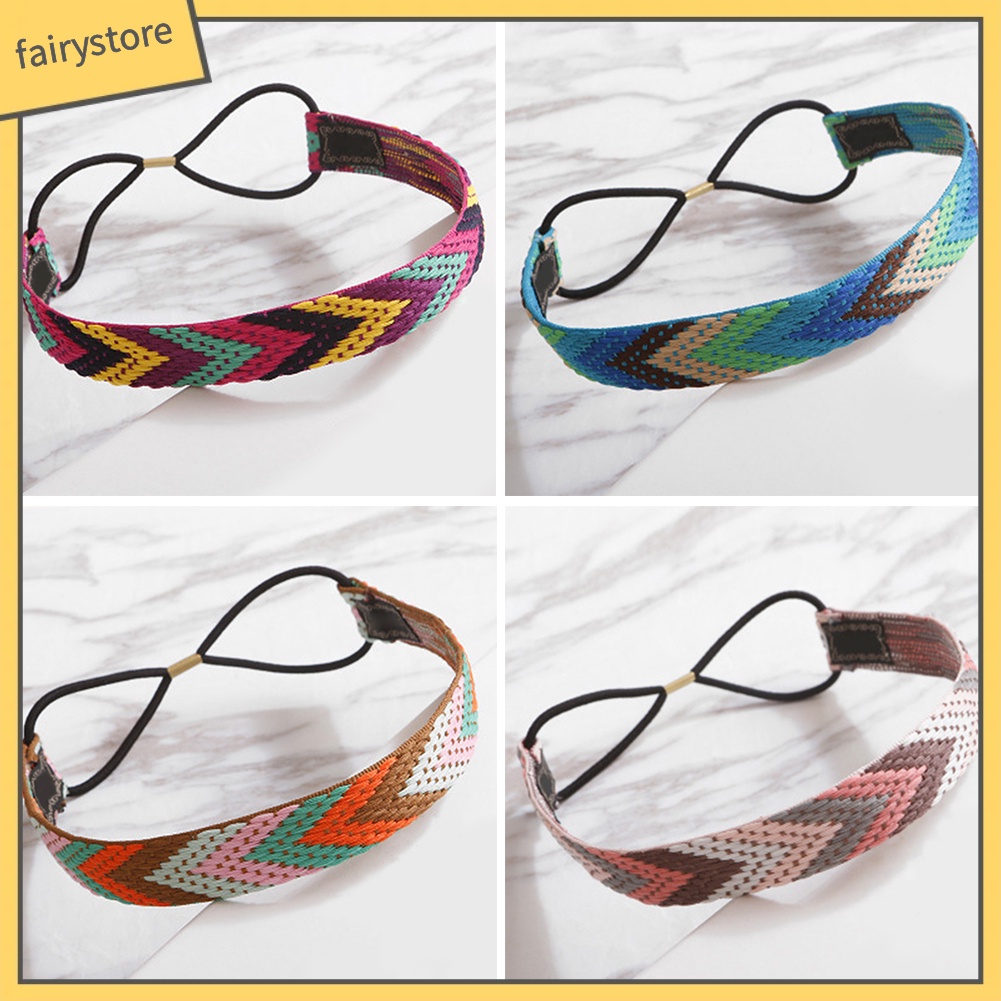 Băng Đô Bện Dây Co Giãn Phong Cách Boho Cho Nữ