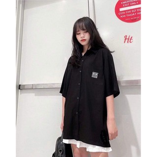Áo sơ mi lô gô ếch vuông HT12
