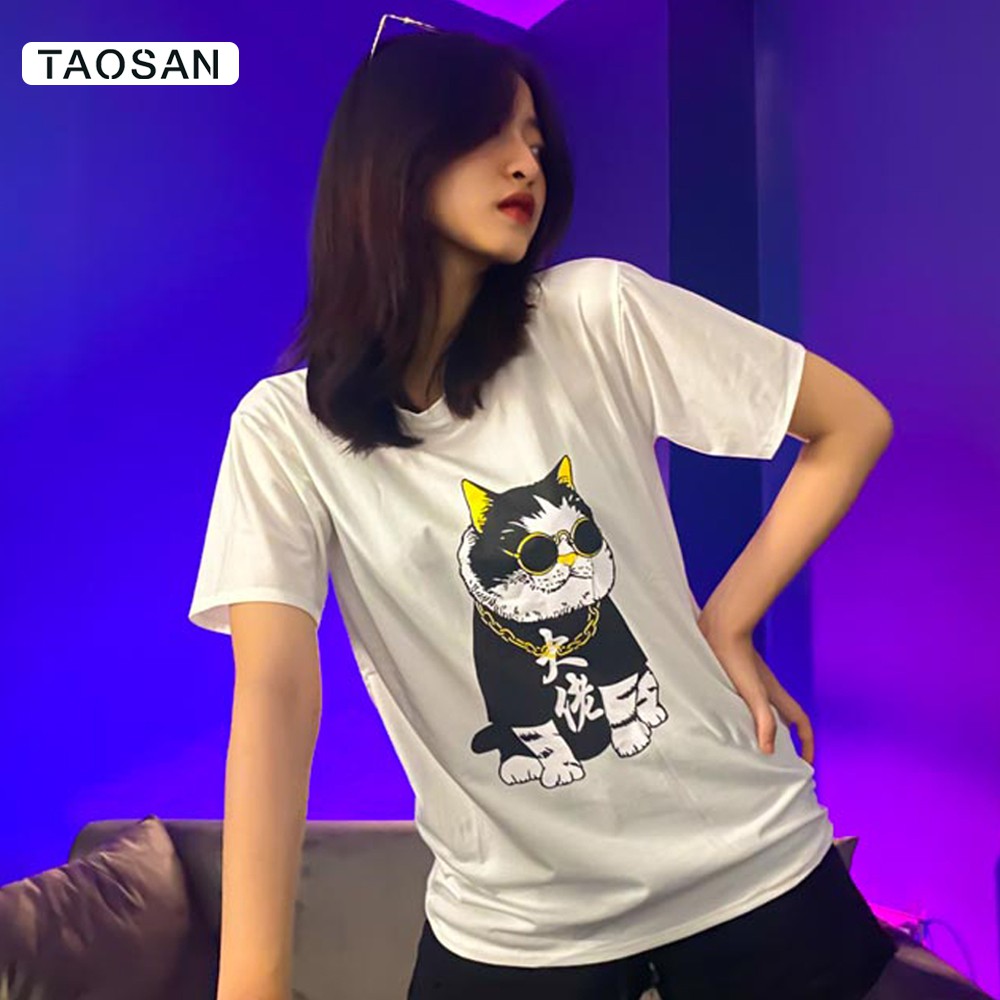 Áo phông nelly nữ vải cotton form rộng thoáng mát thun nam Freesize Taosan | BigBuy360 - bigbuy360.vn