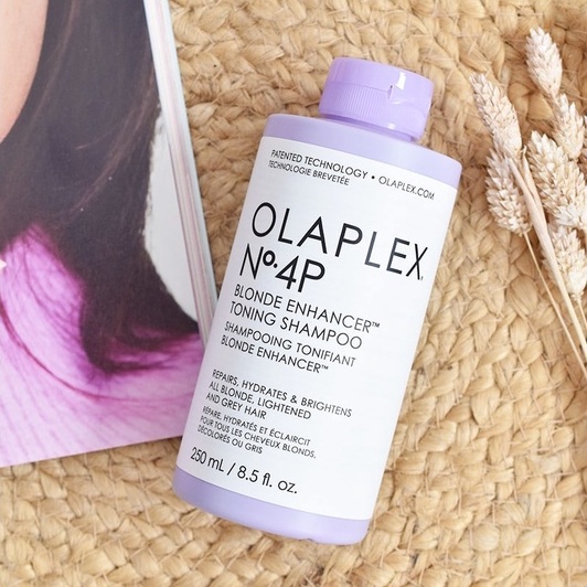 Dầu gội xả tím khử sắc tố vàng Olaplex No.4P Blonde Enhancer Toning Shampoo 250mlx2