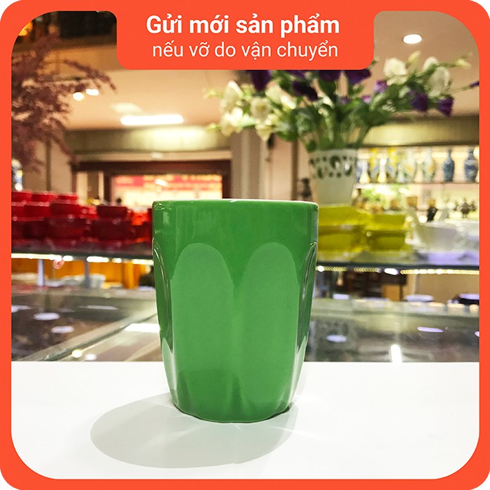 Tách cà phê sứ - Dáng cốc múi 200 ml - Gốm sứ Hải Long