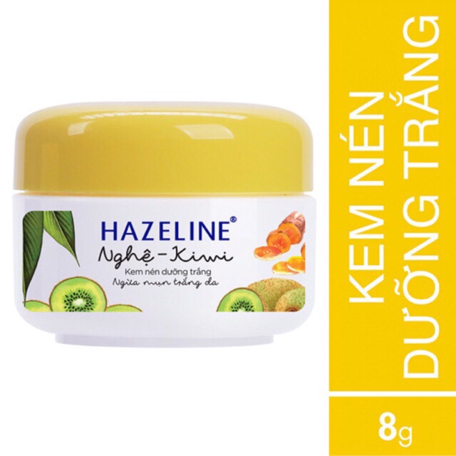 Kem nén dưỡng trắng ngừa mụn Hazeline Nghệ Kiwi 8g