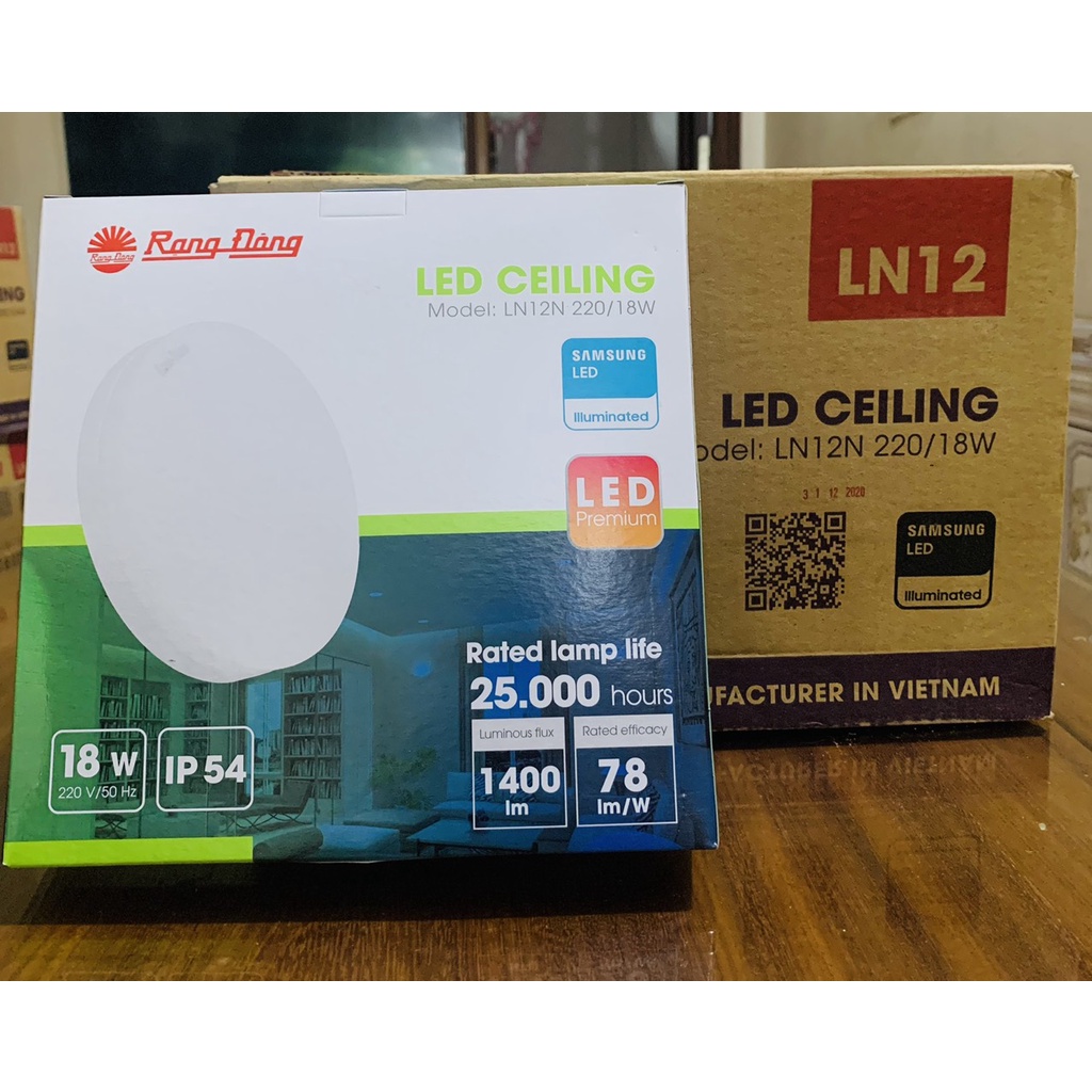 Ốp trần tràn viền LN12N D220 18W