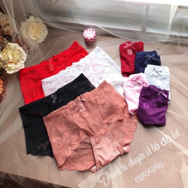 [ RẺ VÔ ĐỊCH ] Quần ren đùi cạp cao