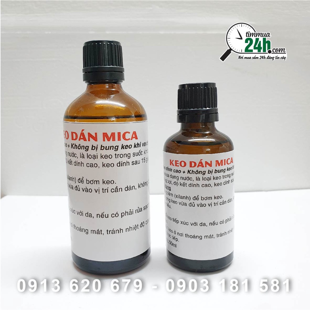 Keo dán mica trong suốt siêu dính, 50ml - 100ml