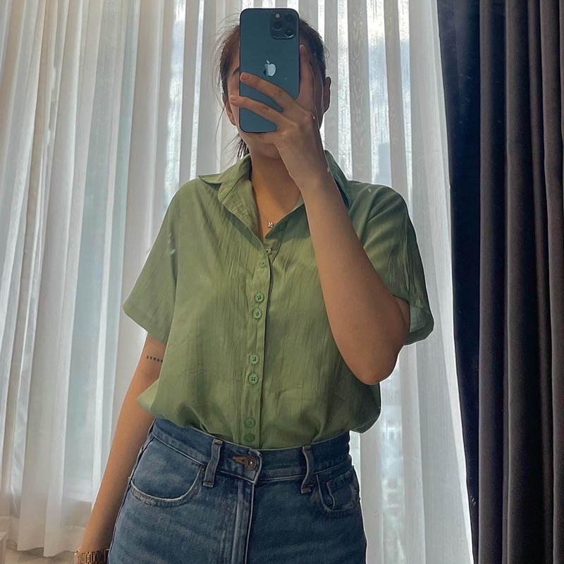 ÁO SƠ MI TAY NGẮN NÚT ĐÔI