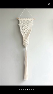 Rèm Macrame treo chậu hoa lên tường