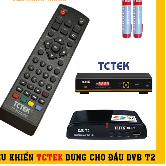 Điều khiển TCTEK - Remote TC TEK - Dùng cho đầu thu kỹ thuật số TC TEK (Hàng zin theo máy)