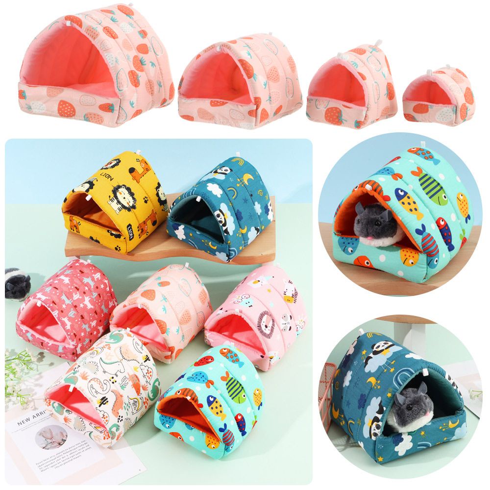 Giường Ngủ Mini Mềm Mại Nhiều Màu Sắc Giữ Ấm Mùa Đông Cho Hamster/Thỏ/Sóc/Sóc