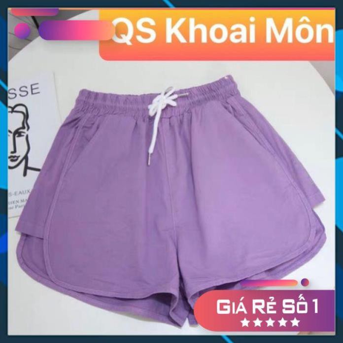 ⚡️ Quần short, quần đùi nữ vải thun da cá cạp cao dây rút, freesize 40-57kg rất đẹp và thoải mái | BigBuy360 - bigbuy360.vn