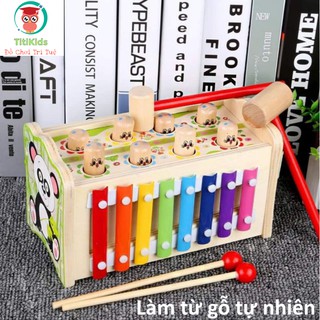 Đập chuột bằng gỗ kết hợp Đàn xylophone 2in1