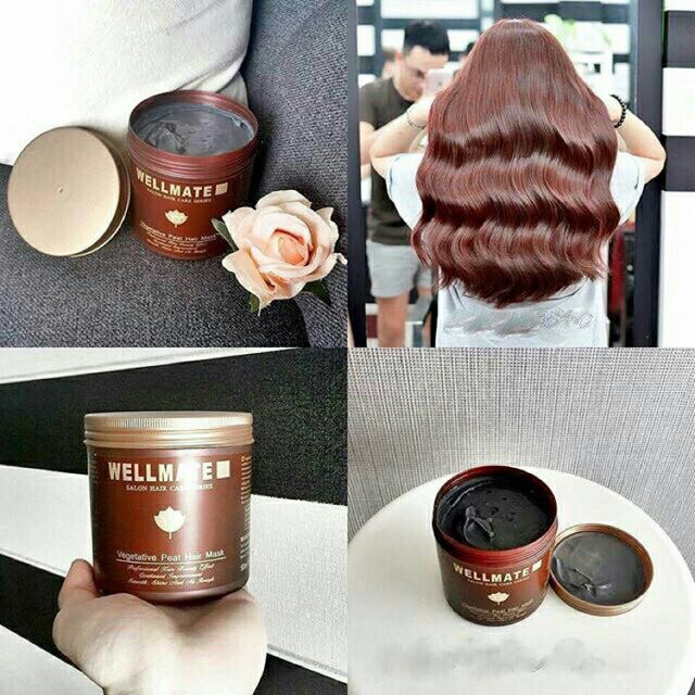 Best Seller Kem ủ tóc siêu mượt Wellmate Vegetative Peat Hair Mask 1000ml