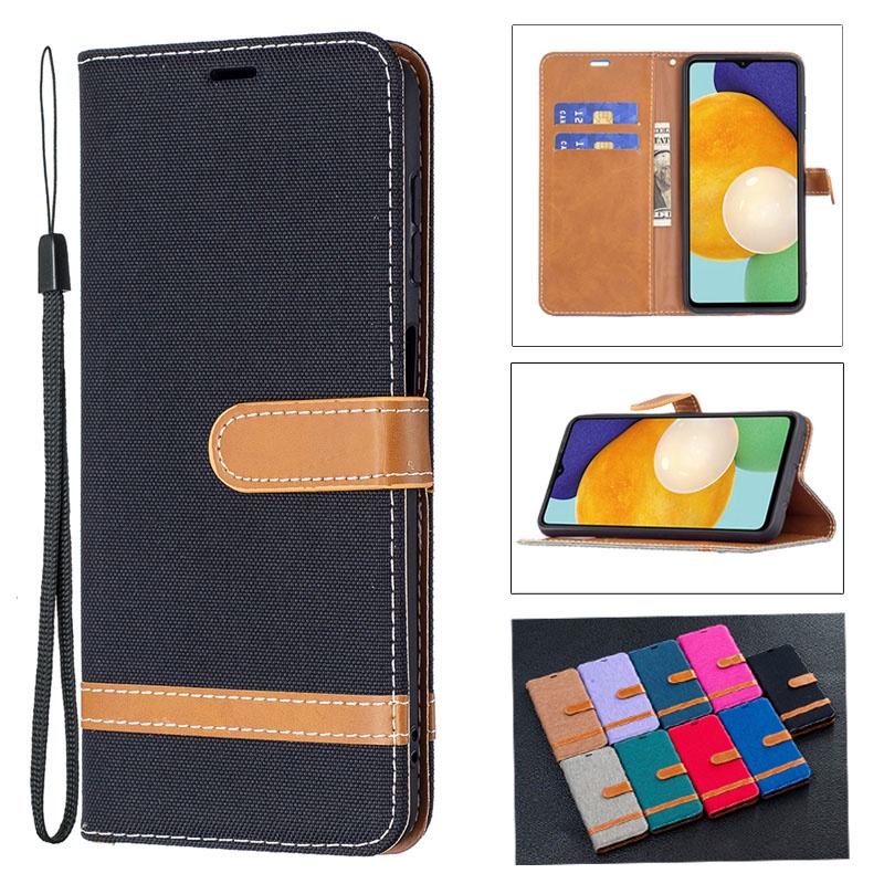 Bao Da Điện Thoại Nắp Gập Từ Tính Thời Trang Kèm Ngăn Đựng Thẻ Cho Samsung Note 20 Ultra 10 Plus A02 M02