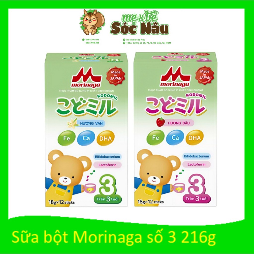 Sữa bột Morinaga Kodomil số 3 hương vani (216g) [date 08-12/2021]