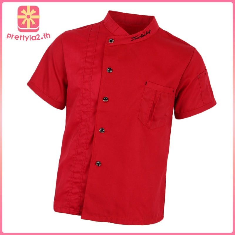 Áo khoác đầu bếp màu trắng/đen/đỏ | BigBuy360 - bigbuy360.vn