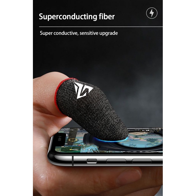 Gaming Finger Sleeve Gamers Sweatproof Breathable Fingertips Gloves For PUBG Mobile Games Anti-slip Fingertip Cover
