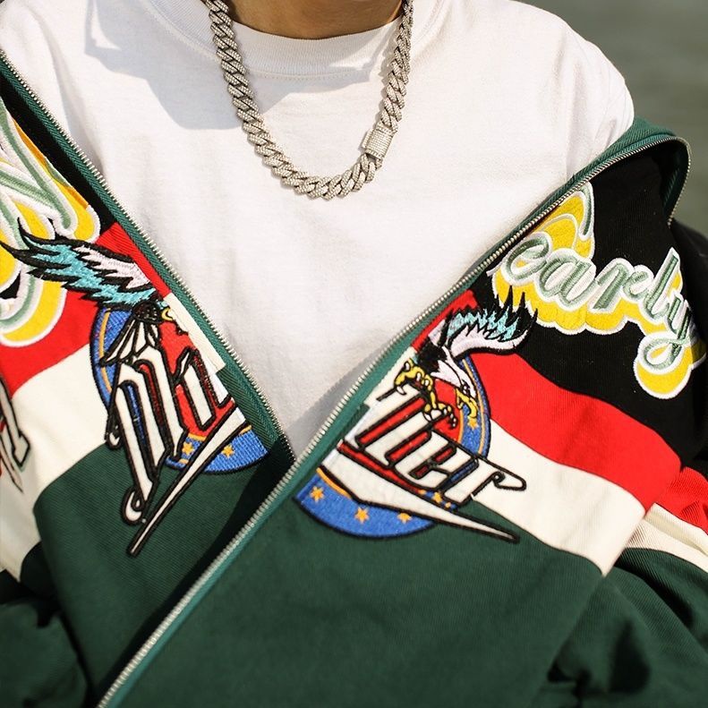 Áo Khoác Bóng Chày Thêu Họa Tiết Phong Cách Retro Mỹ Thời Trang Xuân Thu 2022 Mới