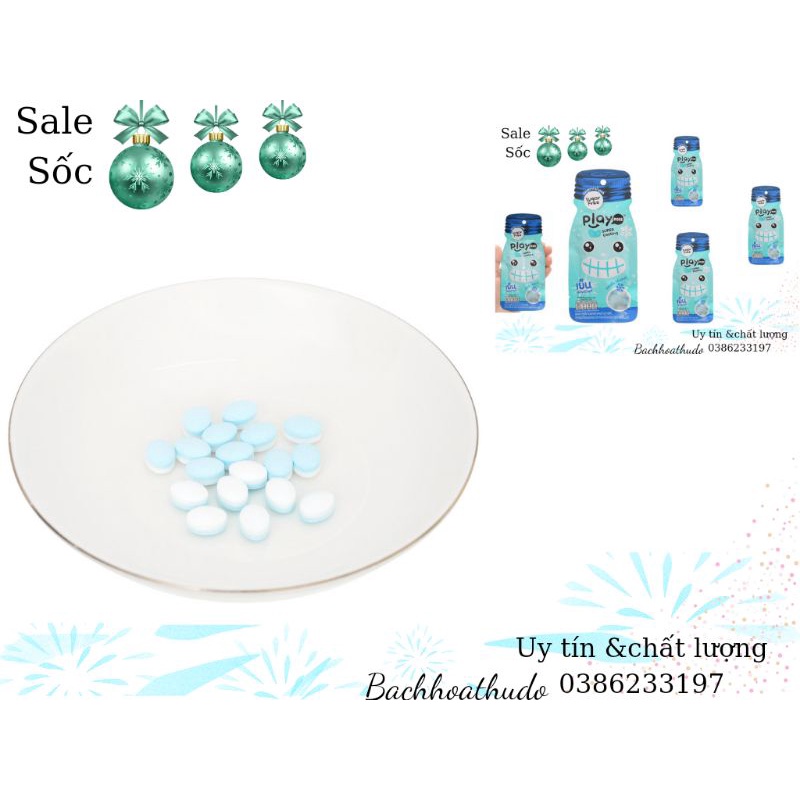 Kẹo Thái Lan _Hộp 12 gói  _kẹo Playmorre vị bạc hà gói 12g (12goi×12g)