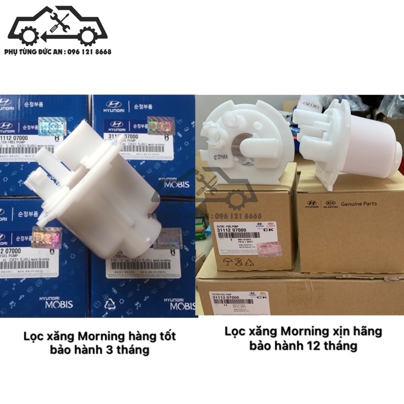 Lọc xăng, lọc nhiên liệu trong thùng cho xe Kia Morning, Picanto hàng xịn Mobis mã 31112 07000