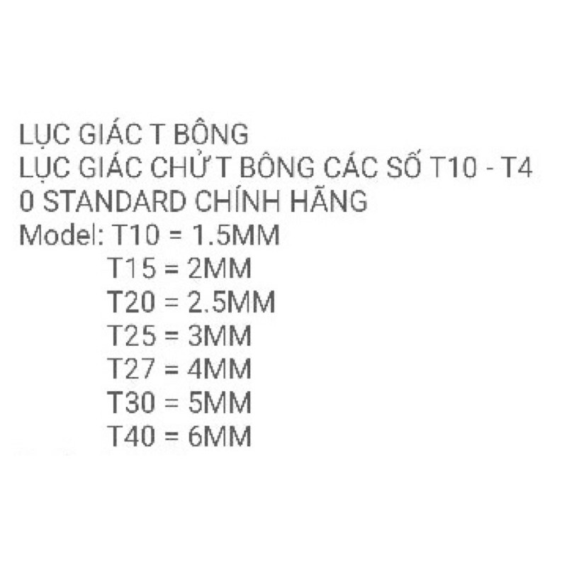 Lục giác Chử T Lục giác Bông TOTAL THHW15T201001 / THHW15T251001 / THHW15T301501