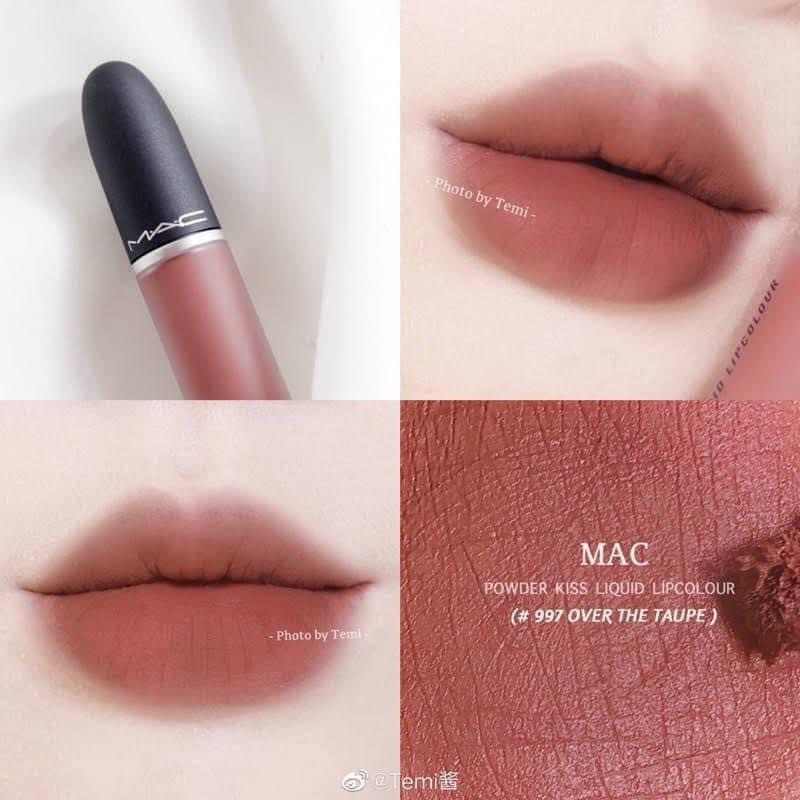 Son MAC lì và kem devoted to chili, over the taupe, mull it over, chili, marrakesh, ruby woo