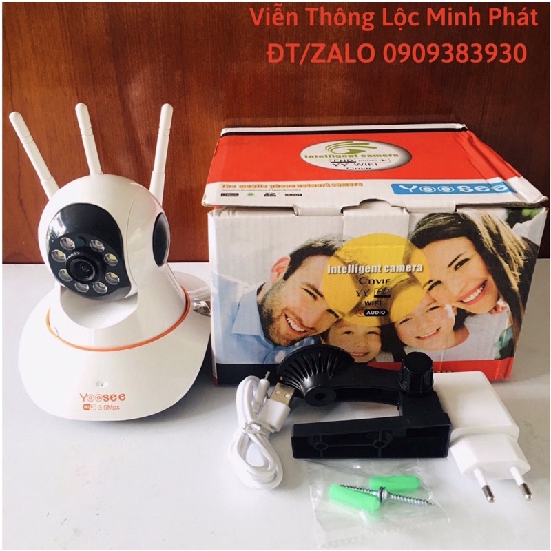 [Giá Siêu Rẻ ]Camera Yoosee Wifi 3.0Mpx Xoay 360 - Full HD ,Thẻ Nhớ 32GB