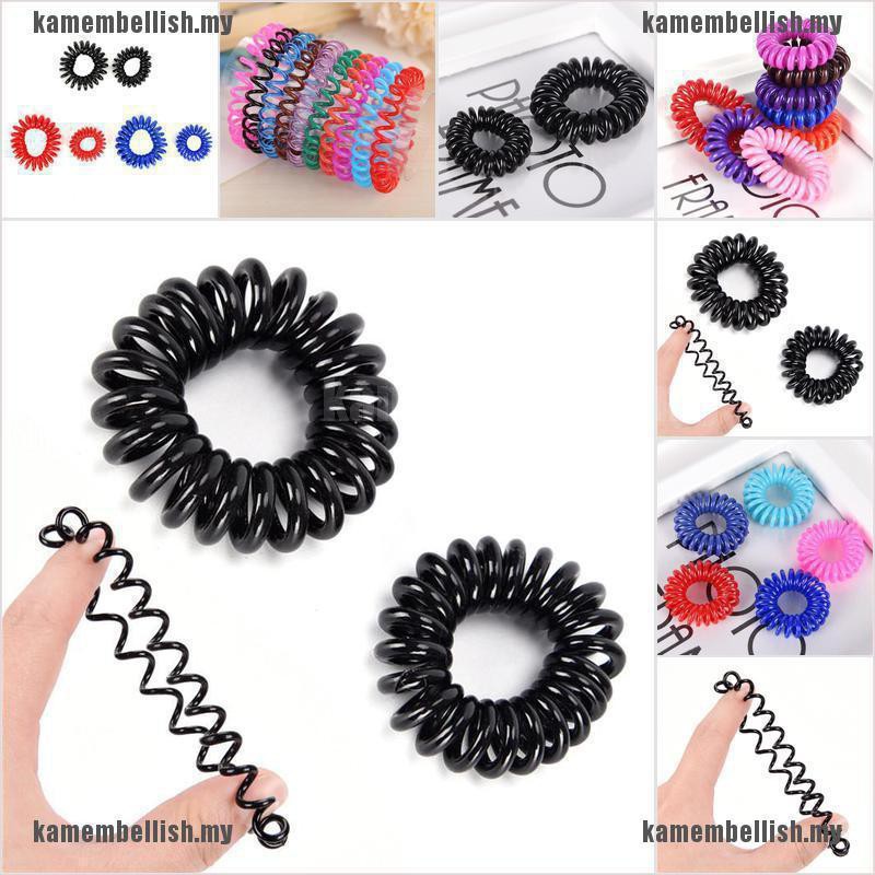 Set 10 dây buộc tóc lò xo co giãn