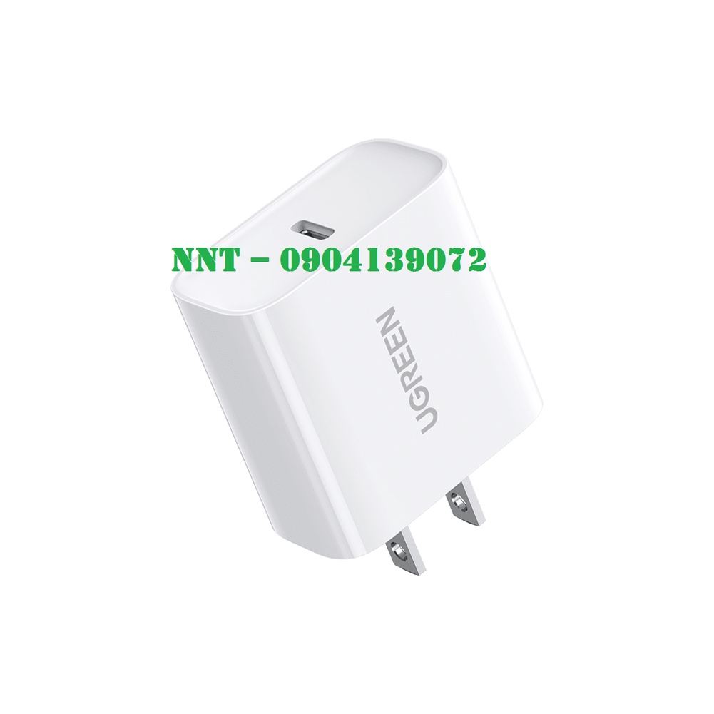 Củ sạc nhanh USB Type-C 18W Ugreen 60449 Hỗ trợ sạc iPhone XS Max Chính hãng cao cấp