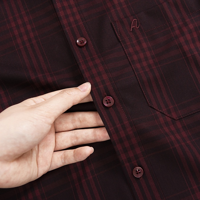 Áo Sơ Mi Nam Công Sở Trung Niên Ngắn Tay Thương Hiệu Anton Kẻ Caro Màu Đỏ Đô Sợi Tre Thấm Hút - NC123 | BigBuy360 - bigbuy360.vn