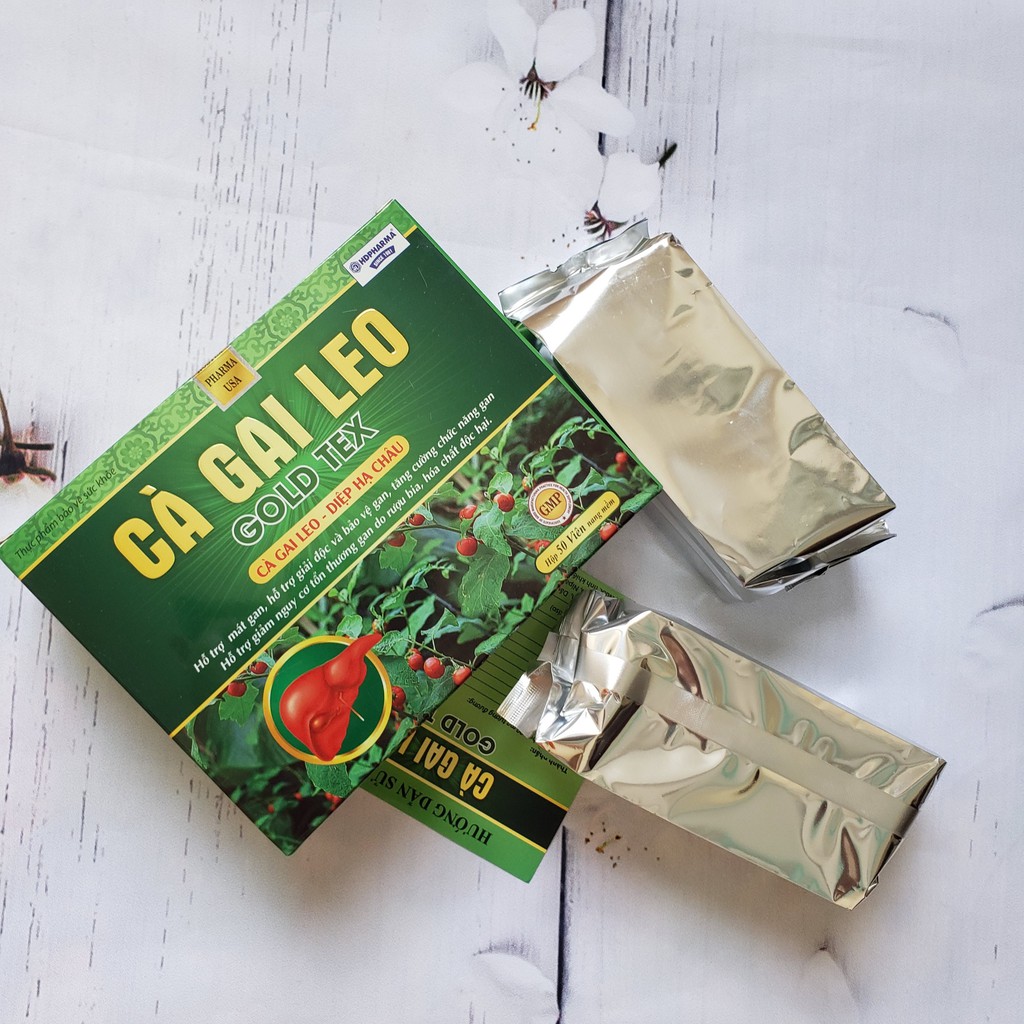 Cà Gai Leo Gold Tex mát gan, giải độc gan, hạ men gan dạng vỉ 50 viên