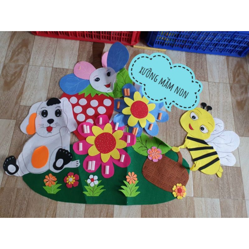 Bảng bé ngoan, hoa , cờ cắm bảng bé ngoan